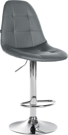 Clp Clp - Taburete De Bar Elmore En Polipiel Gris Metal Cromado