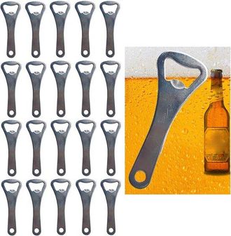 OEM Llavero Abrebotellas De Acero Inoxidable De 20 Piezas - Abrebotellas De Cerveza De 9 Cm Para Bares Y Restaurantes (plateado)