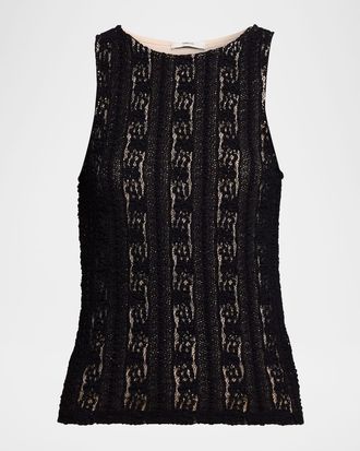 Vince High-Neck Textured Shell