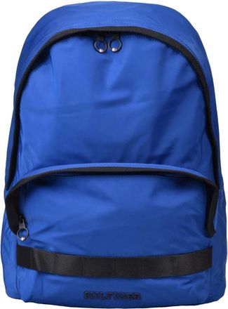 Tommy Hilfiger Polyester Rugzak met Nylon Details - Heren - Rugzakken - Blauw - ONE Size - Polyester - Tassen