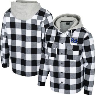 Colosseum Mens Colosseum Black/White Pitt Panthers Buffalo Plaid Full-Zip Jacket at Nordstrom, Size Large