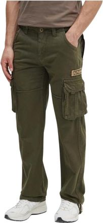 Alpha Industries Tapered Broeken - Heren - Straight fit broeken - Groen - W30 - Broeken