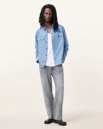 AllSaints Spotter Long Sleeve Military Overshirt