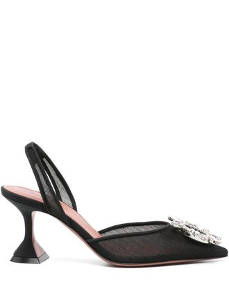 Amina Muaddi Womens With Heel Black
