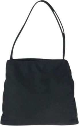 Prada Pre-owned Shoulder Bags, female, Black, Size: ONE SIZE Pre-owned Nylon Shoulder Bag