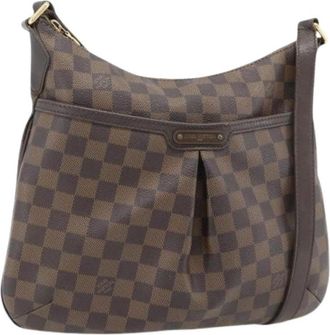 Louis Vuitton Pre-owned Damier Ebene Shoulder Bag - Dames - Vintage Schoudertas - Bruin - ONE Size - Leer - Vintage