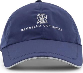 Brunello Cucinelli Cap - unisex - Petten - Blauw - M - Katoen - Accessoires