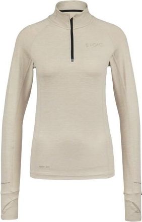 Stoic HelsingborgSt. Performance L/S with Zip Laufshirt für Damen | beige