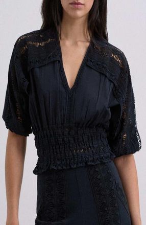 Scalpers Lace Summer Top in Black at Nordstrom, Size Small Eu