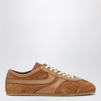 Dries Van Noten Sneaker marrone in pelle e suede
