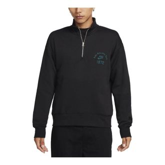 Nike Sportswear Club Fleece Half Zip Sweatshirt (Asia Sizing) Black FQ7976-010
