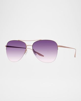 Barton Perreira Chevalier 57 Titanium Aviator Sunglasses