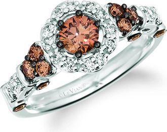 Le Vian Ladies Chocolate Solitaires Rings set in 14K Vanilla Gold