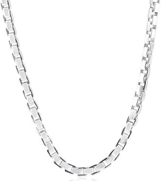 Pompeii3 Mens Tight Box 14k Gold (104gram) or Platinum (195gram) 6mm Link Chain Necklace 24