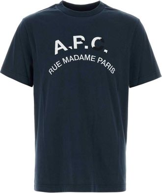 A.P.C. Navy Blue Graphic T-Shirt