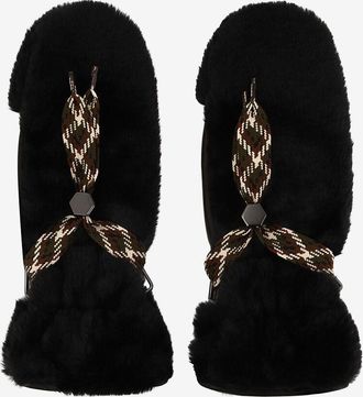 Restelli Guanti Fausthandschuhe aus Kunstpelz