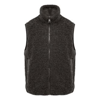 Bomboogie Omkeerbaar Sherpa Vest - Heren - Jassen - Grijs - Maat: L Zijde