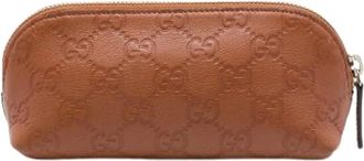 Gucci Pre-owned Vintage Pouch - Dames - Vintage Accessoires - Bruin - ONE Size - Leer - Vintage