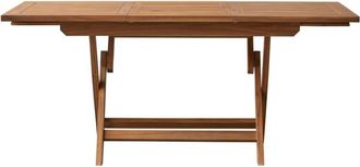 Tikamoon Mesa de jard&iacute;n plegable y extensible de acacia maciza 4/6 pers
