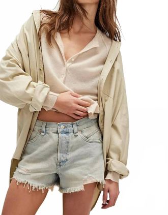 Free People Now Or Never Denim Short In Well Worn