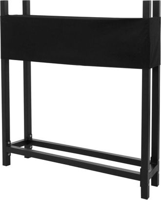 ML Design Ml-design - Estanter&iacute;a Metalica Para Le&ntilde;a 113x25x115 Cm Antracita Le&ntilde;era Con Tapa Protectora Portale&ntilde;a 0,5 M&sup3; / 1 Srm Soporte Exterior/interior De Alm