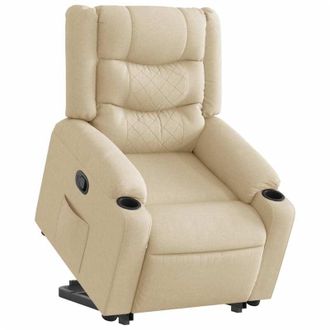 vidaXL Vidaxl - Sill&oacute;n Reclinable Elevable De Tela Color Crema