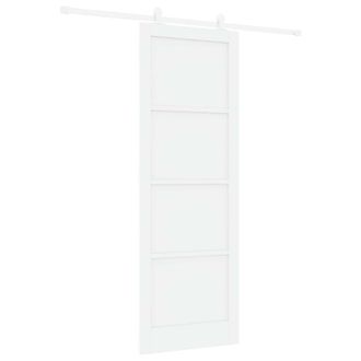 vidaXL Puerta Corredera Blanco 83 X 232 Cm Madera De Pino Maciza Vidaxl