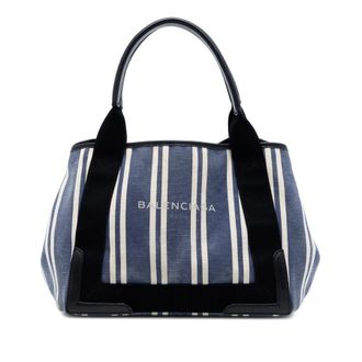 Balenciaga Pre-owned Balenciaga Canvas Striped Navy Cabas S Ladies IUSR7D9OBBCGNQB5