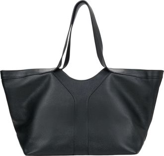 Estro & Luminara Tassen, Dames, Zwart, ONE Size, Leer, Premium Italiaanse Leren Shopper Tas
