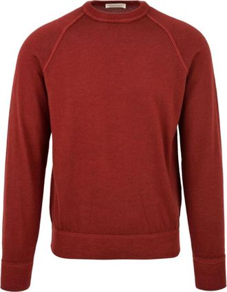 FILIPPO DE LAURENTIIS Gc 1Mlr 2A Wm 12Rv N360 Knit Sweater - Heren - Ronde hals truien - Rood - XL - Wol - Truien & Vesten