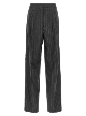 Sportmax Grey Loose Striped Pant