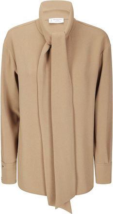 Alberto Biani Crew Neck Shirt With Long Tie Detail