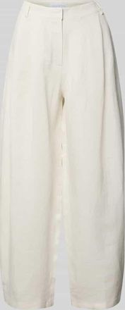 Jake*s Barrel Fit Hose aus Leinen-Viskose-Mix in Offwhite, Gr&ouml;&szlig;e 40