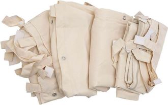 Hhg Juego De 4 Paredes Laterales Para P&eacute;rgola Hhg 927, Pared Lateral De Recambio Pabell&oacute;n, 3x3m Poli&eacute;ster, Crema