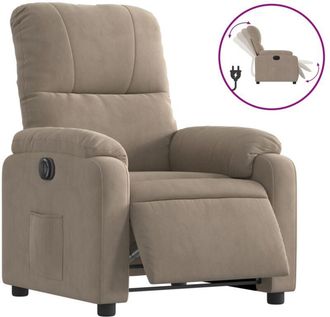 vidaXL Vidaxl - Sillón reclinable eléctrico tela de microfibra gris taupe