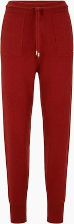 HUGO BOSS Womens Fasolda Solid Patterned Slim Joggers - Red - Size: 12/32in