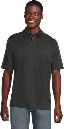 Johnston & Murphy Vintage Slub Polo Mens Clothing Black : 2XL, Polyester/Modal