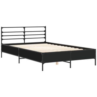 Berkfield Home Durable Bed Frame without Mattress Black 120x200 cm | Size: Small Double