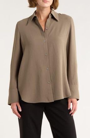 Vince Easy Button-Down Shirt in Taupe at Nordstrom Rack, Size Small