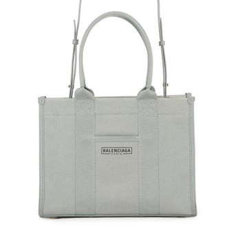 Balenciaga Gray Canvas Handbag Tote Bag (Pre-Owned)