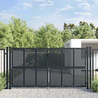 Berkfield Home Garden Gate Anthracite 300x175 cm Steel