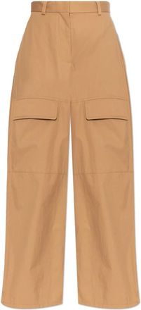 Stella McCartney Wijde Cargo Broek - Dames - Wijde Broeken - Bruin - M - Katoen - Broeken