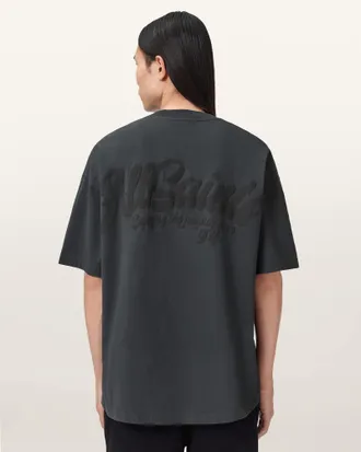 AllSaints Cotton Odyssey Oversized Short Sleeve Crew T-Shirt, Size: XXL