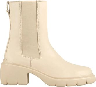 H&ouml;gl Enkellaarsjes - Dames - Chelseaboots - Beige - 36 EU - Leer - Schoenen