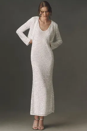 Mare Mare Sequined Shrug and Maxi Dress Set