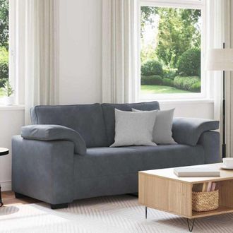 vidaXL Vidaxl - Divano Divanetto Grigio Scuro 140 cm in Velluto