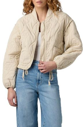 Blank NYC Floral Quilted Bomber Jacket in Vanilla Ice at Nordstrom, Size X-Small