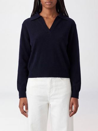 KANGRA V-Neck Wool and Cashmere Knit Polo with Long Sleeves