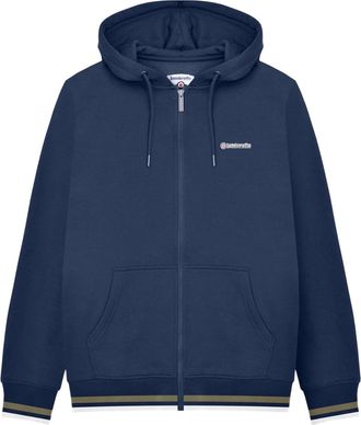 Lambretta Heren SS25 Full Zip Hoodie (Navy/Khaki)