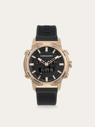 Ferragamo Men Ferragamo Sport Anadigit Watch Black